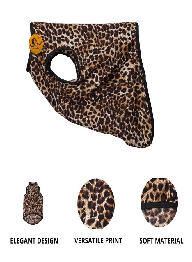 Sage Square Crazy Printed Dog T-Shirt, Trending Dog T-Shirt, Ultra Soft & Light Weight, Comfortable & Breathable Dog Apparel, Trendy Outfit (XLarge - 24 inch) (Cheetah Print) - Image 2